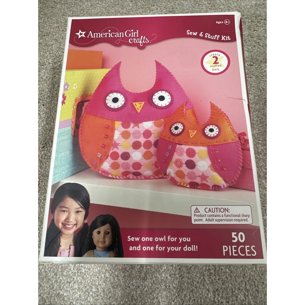 American Girl Crafts Sew & Stuff Owl Kit NEW 50 Pieces DIY Sewing Craft Girls